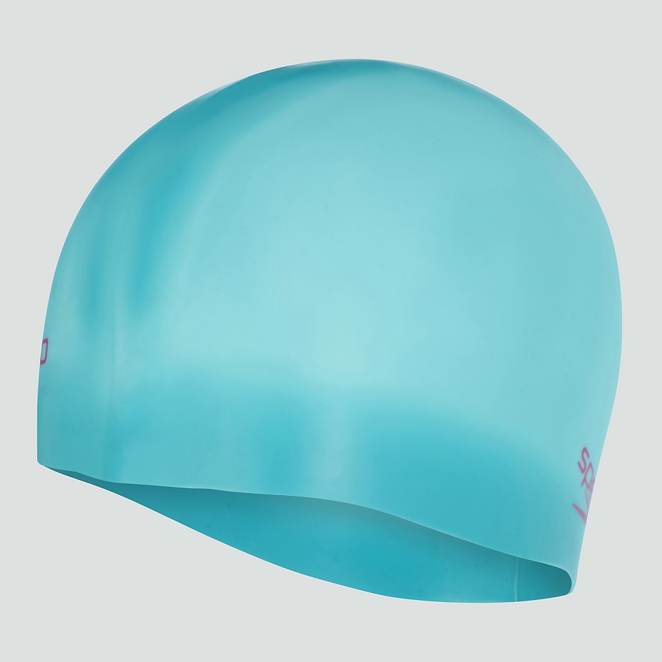 Einfache Geformte Silikon-Badekappe Blau/Rot für Kinder