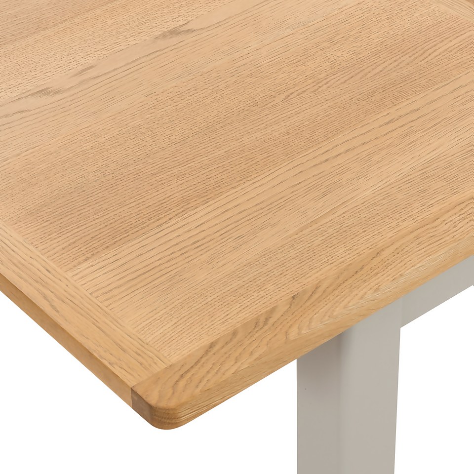 Norbury Extending Dining Table and 6 Chairs Grey Homebase