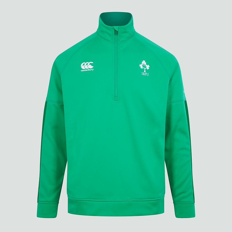 MENS IRELAND 1/2 ZIP TRAINING TOP GREEN