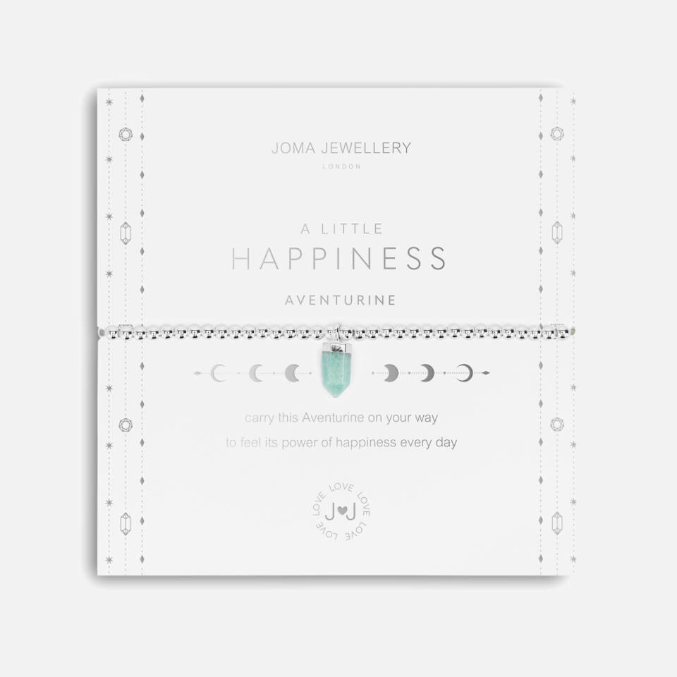 Joma Jewellery Women's A Little Aventurine Bracelet - Crystal Silver