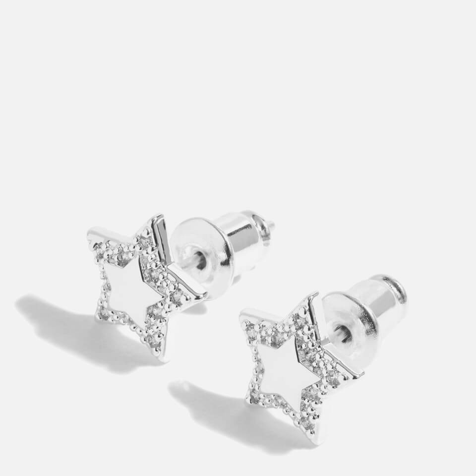 Joma Jewellery Women's Beautifully Boxed A Little Happy Birthday Earrings - Silver