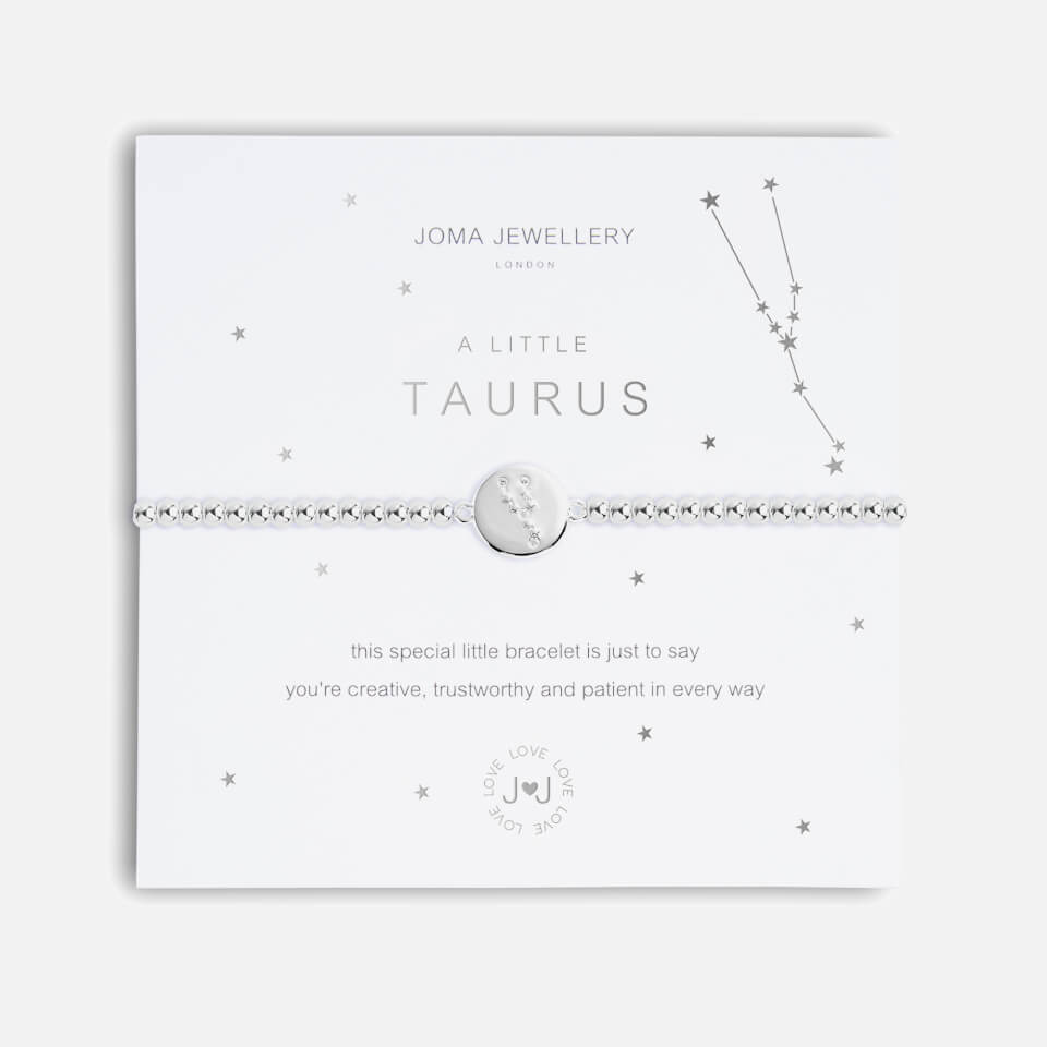 Joma Jewellery Women's A Little Taurus Silver Bracelet Stretch - Silver