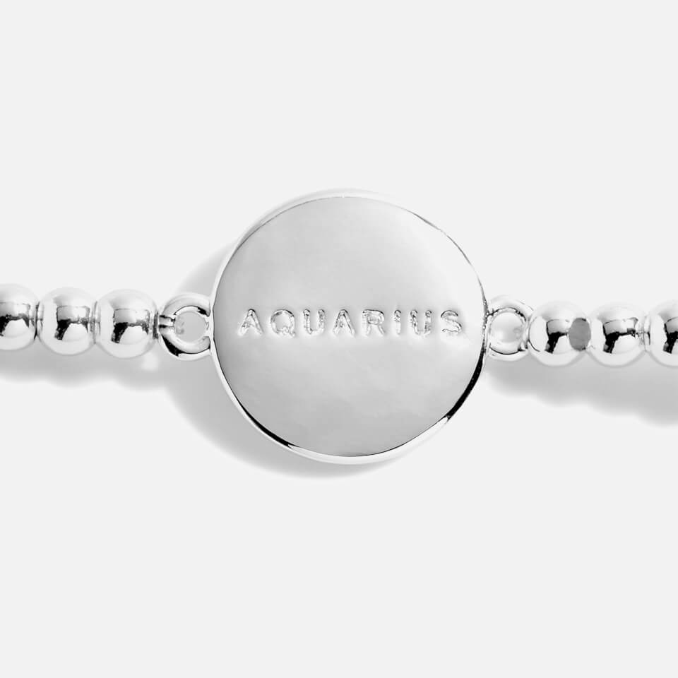 Joma Jewellery Women's A Little Aquarius Silver Bracelet Stretch - Silver