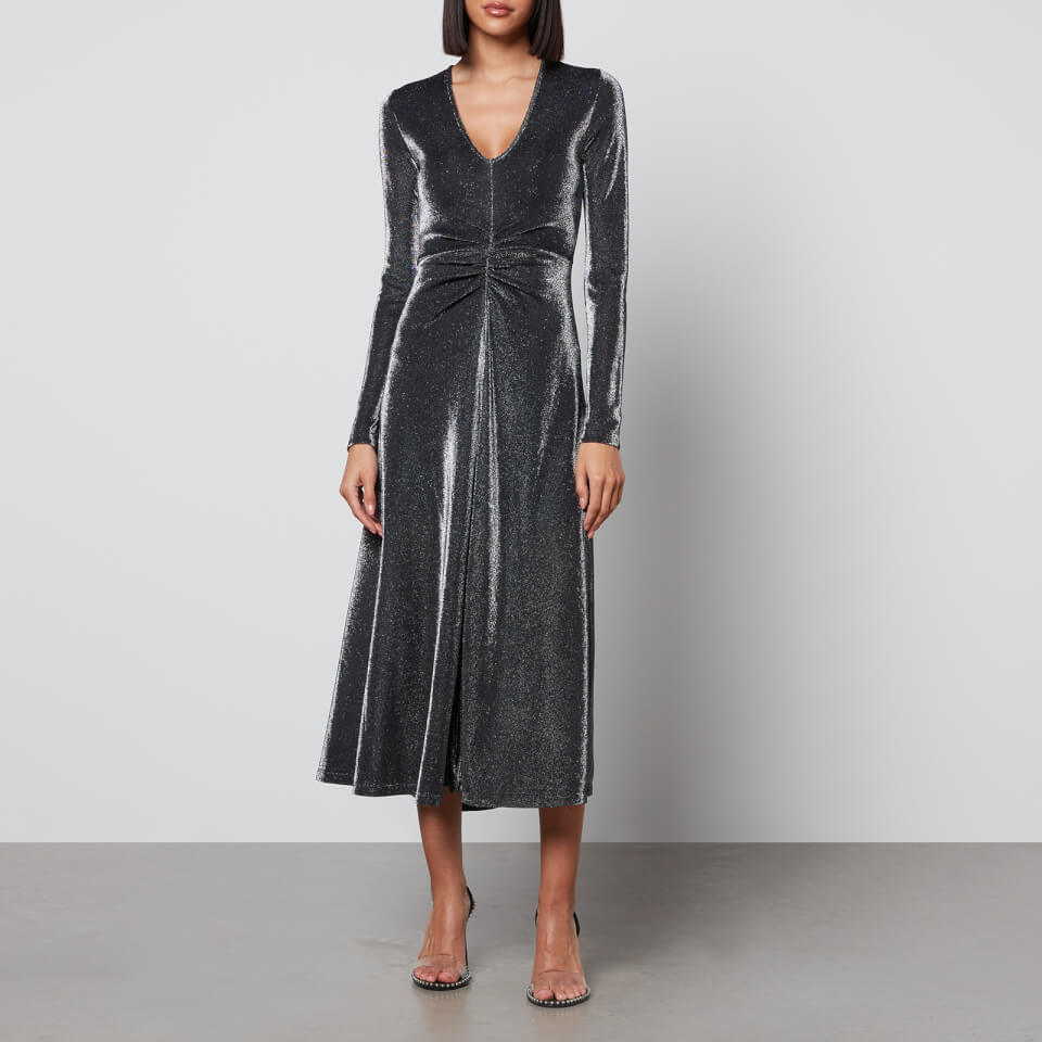 ROTATE Birger Christensen Sierra Lurex Midi Dress DK 32 UK 6 Coggles