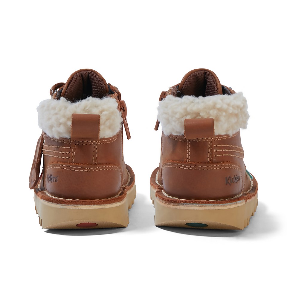 Infant Boys Kick Hi Winter Leather Rust