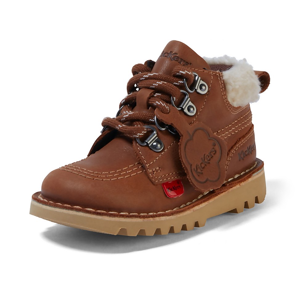 Infant Boys Kick Hi Winter Leather Rust