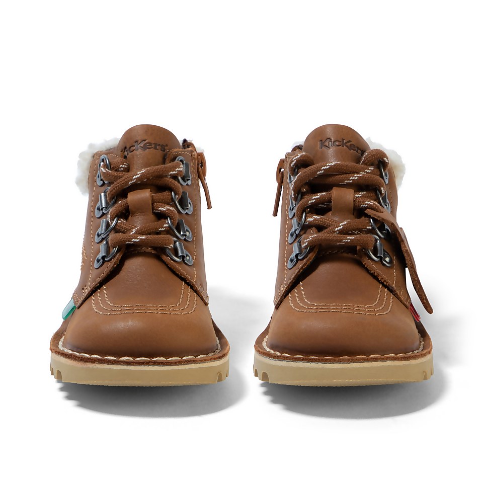 Infant Boys Kick Hi Winter Leather Rust