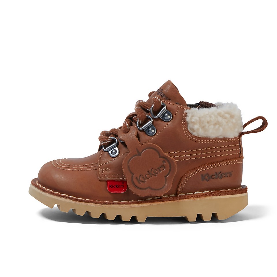 Infant Boys Kick Hi Winter Leather Rust