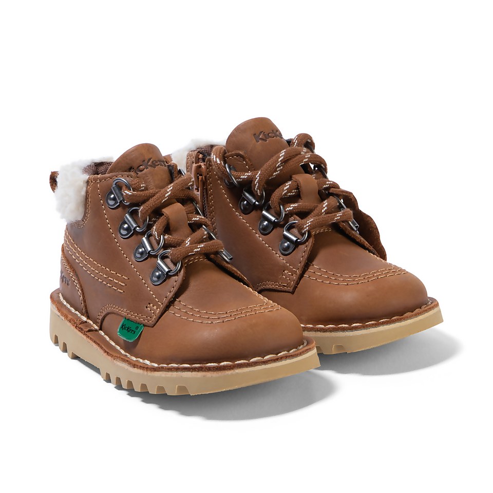 Infant Boys Kick Hi Winter Leather Rust