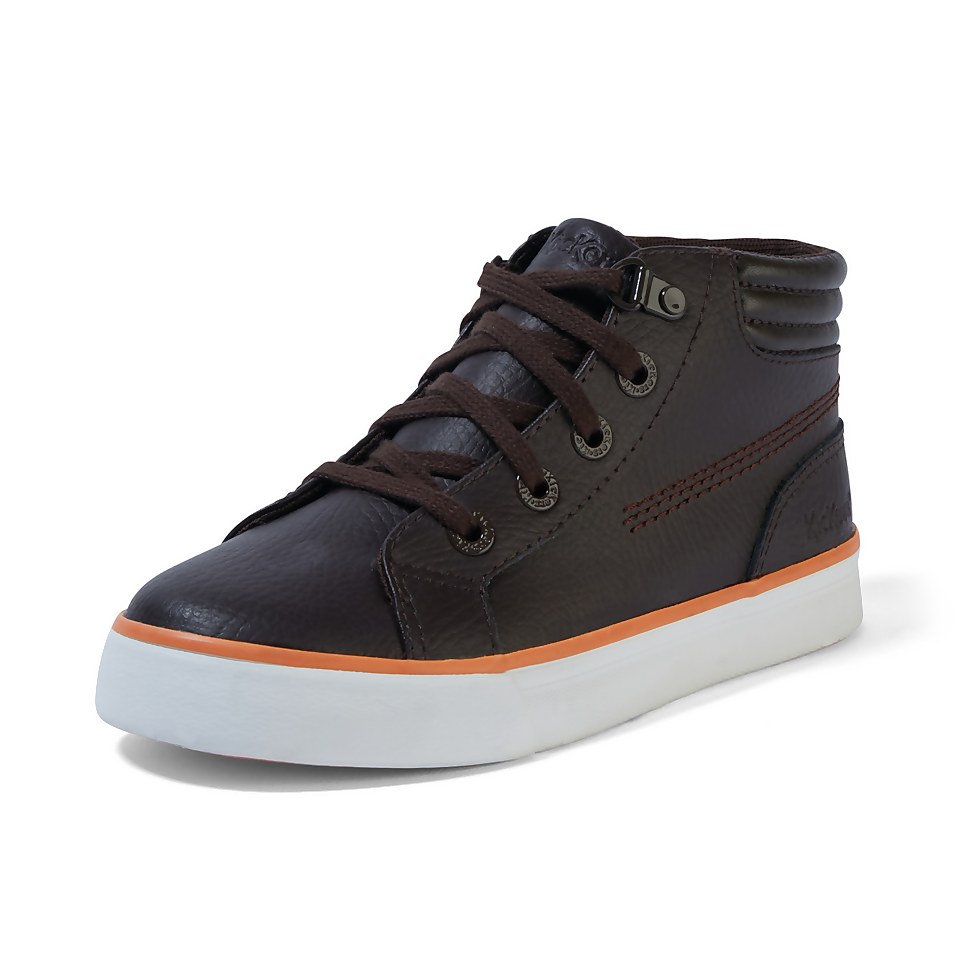 Junior Boys Tovni Hi Padded Leather Brown