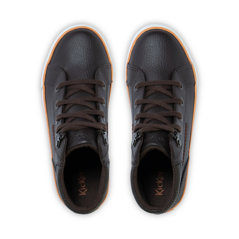 Junior Boys Tovni Hi Padded Leather Brown