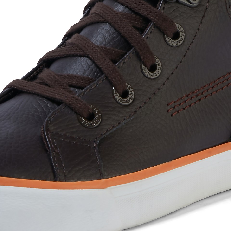 Junior Boys Tovni Hi Padded Leather Brown