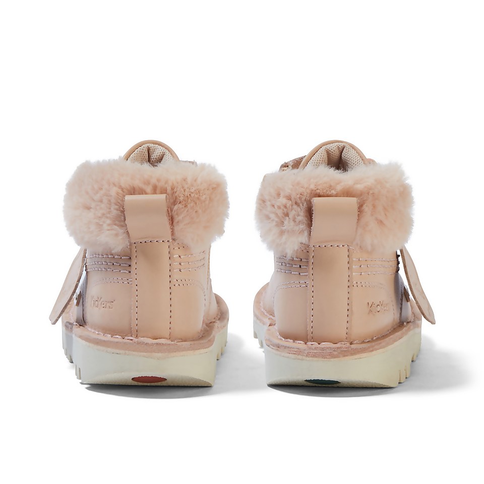Infant Girls Kick Hi Winter Leather Beige