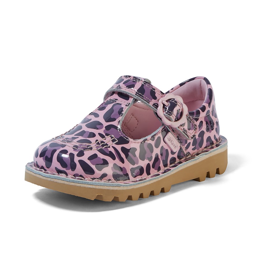 Infant Girls Kick T Leopard Patent Leather Pink