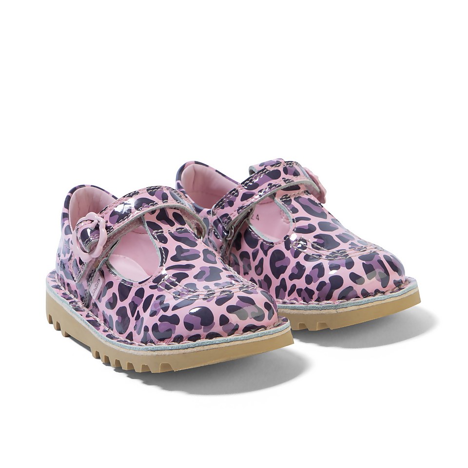 Infant Girls Kick T Leopard Patent Leather Pink