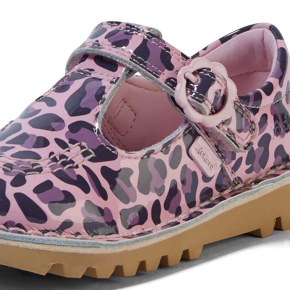 Infant Girls Kick T Leopard Patent Leather Pink