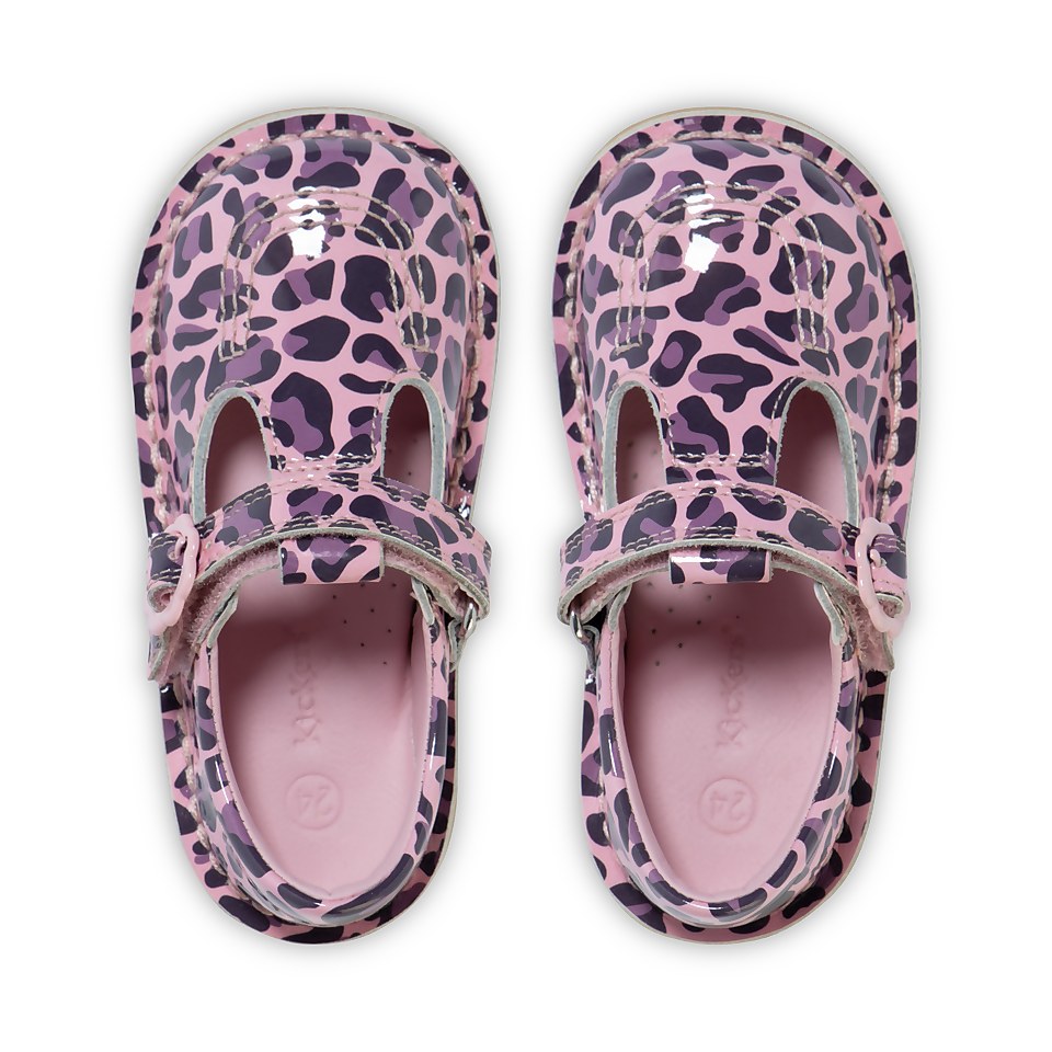 Infant Girls Kick T Leopard Patent Leather Pink