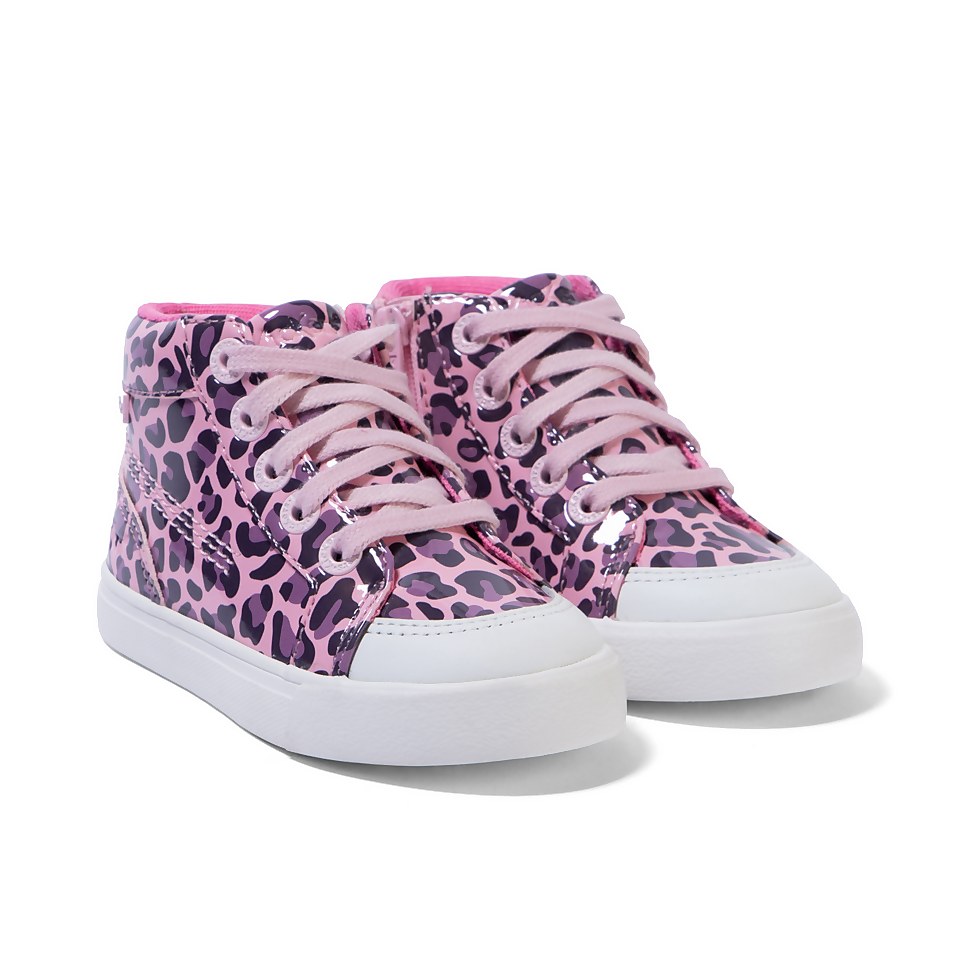 Infant Girls Tovni Hi Leopard Patent Leather Pink
