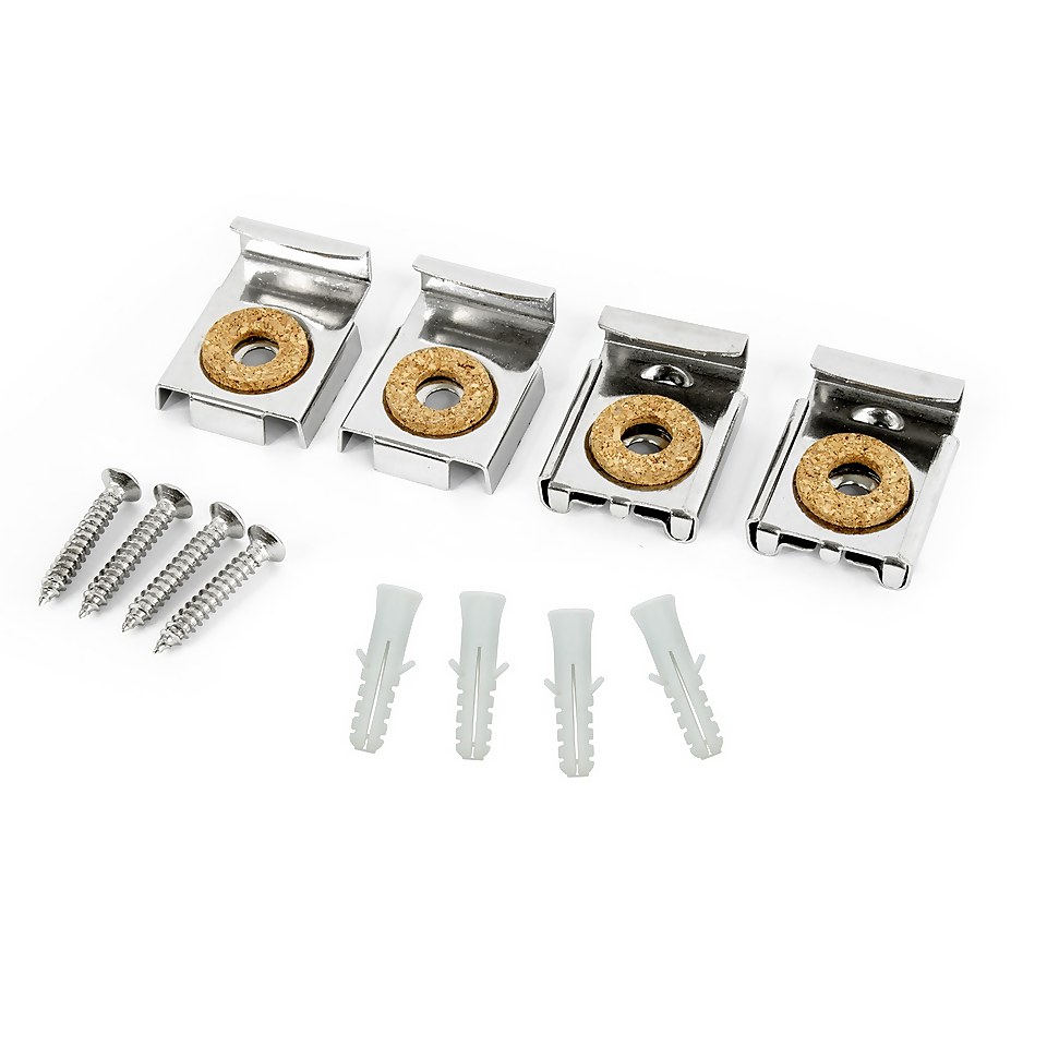 Concealed Mirror Clips for Frameless Bathroom Mirrors