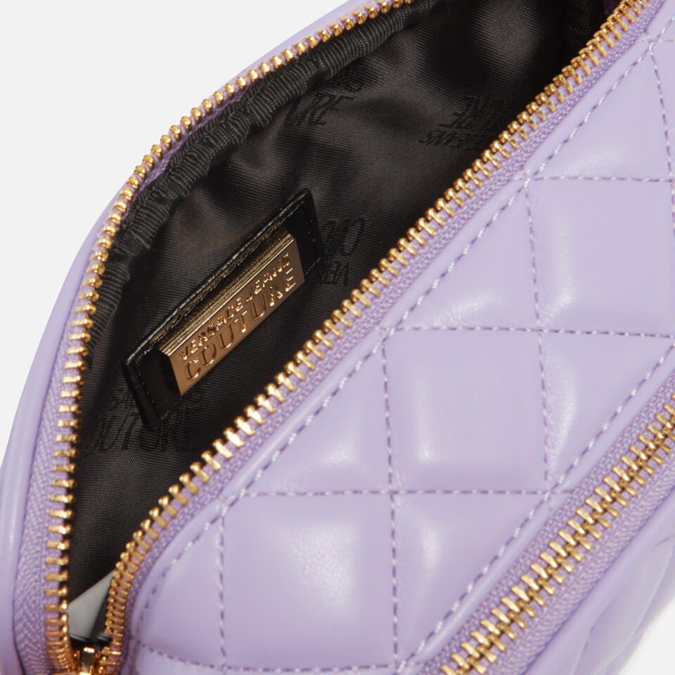 Versace Jeans Couture Charm Quilted Faux Leather Shoulder Bag