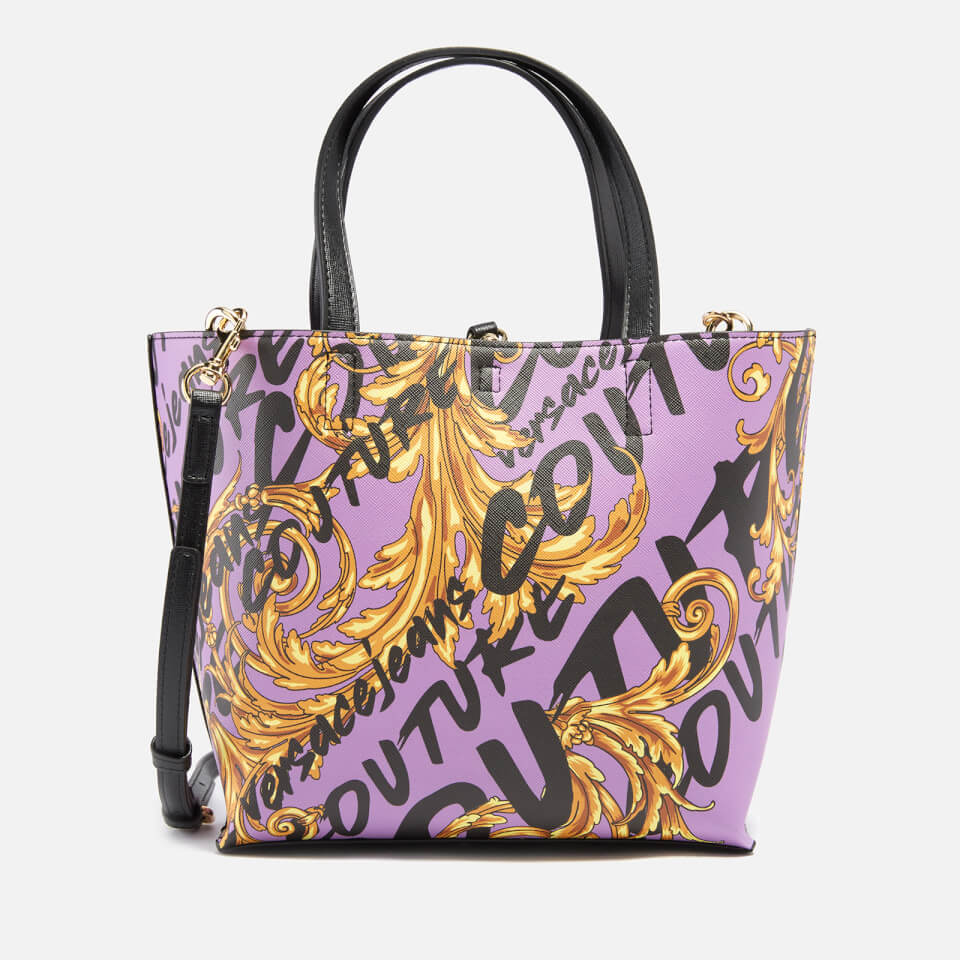 Versace Jeans Couture Small Reversible Faux Leather Tote Bag
