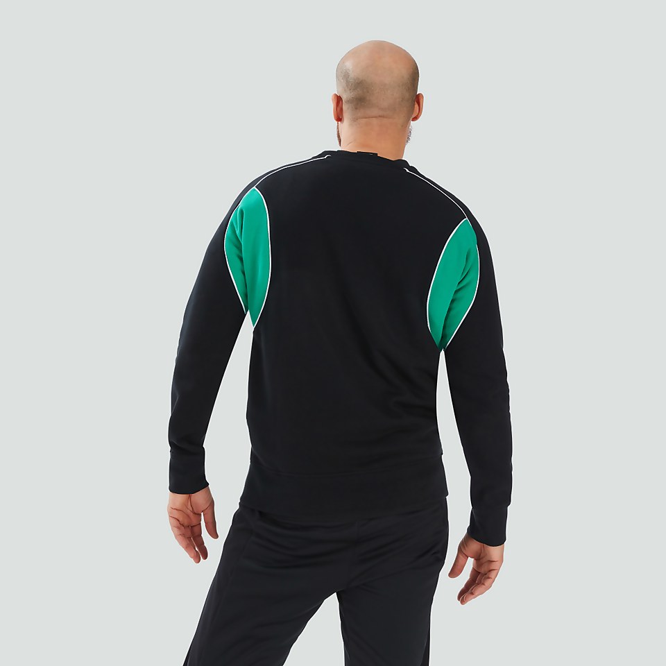 MENS IRELAND CLASSIC CREW SWEATSHIRT BLACK/GREEN