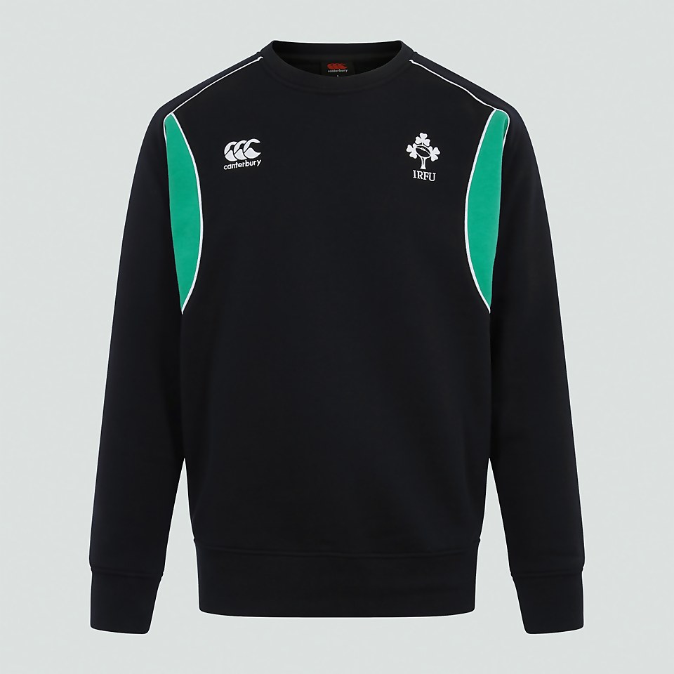 MENS IRELAND CLASSIC CREW SWEATSHIRT BLACK/GREEN