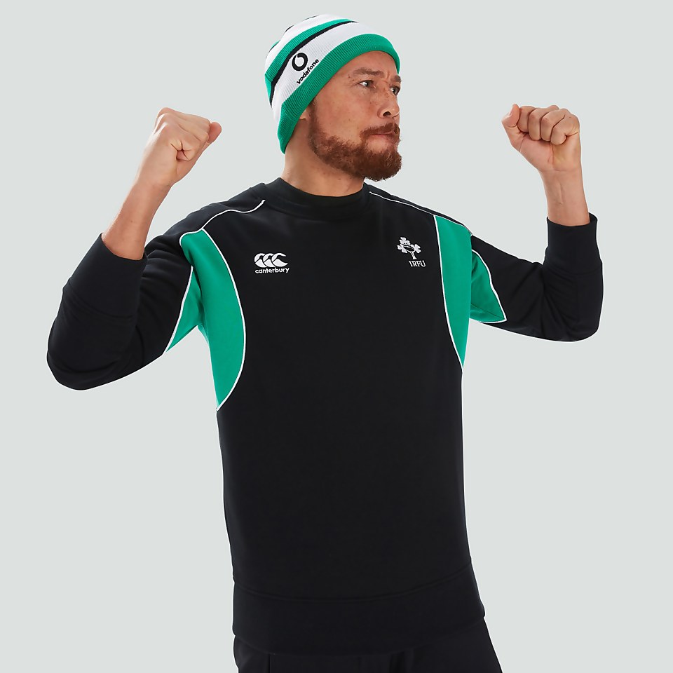 MENS IRELAND CLASSIC CREW SWEATSHIRT BLACK/GREEN