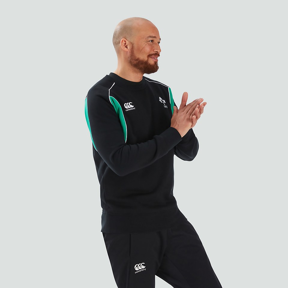 MENS IRELAND CLASSIC CREW SWEATSHIRT BLACK/GREEN