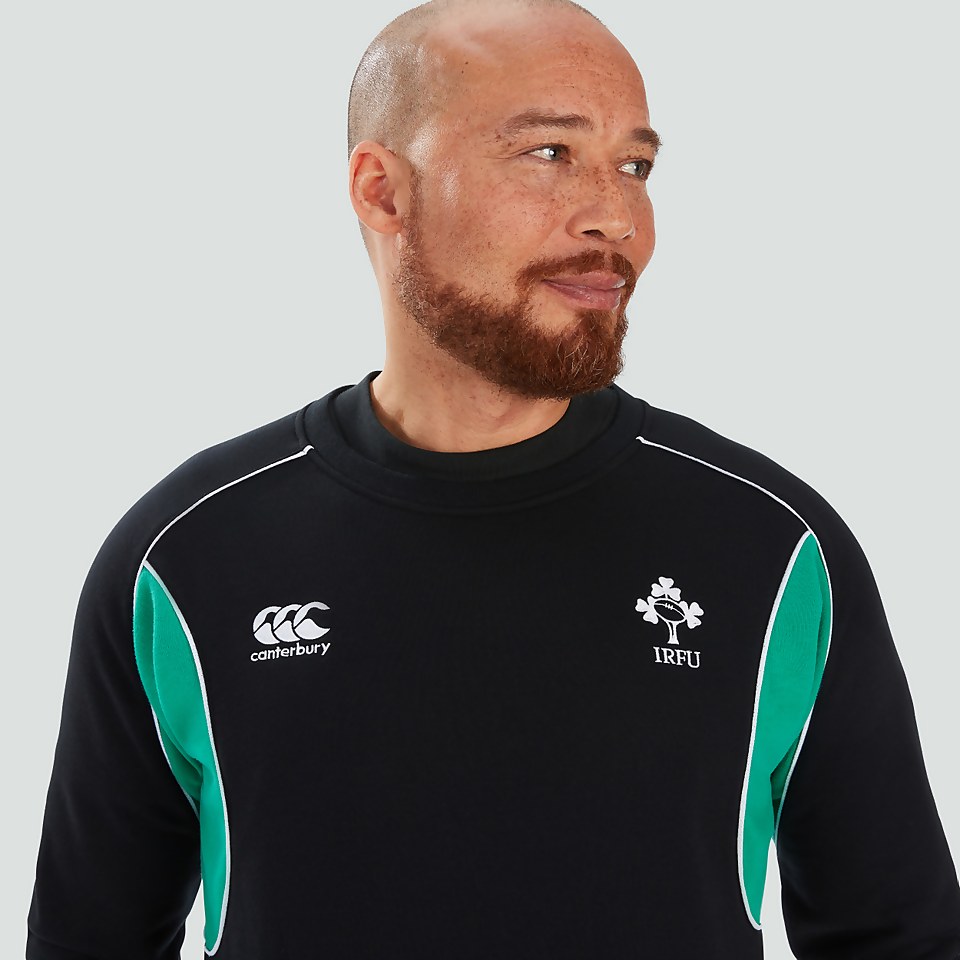 MENS IRELAND CLASSIC CREW SWEATSHIRT BLACK/GREEN