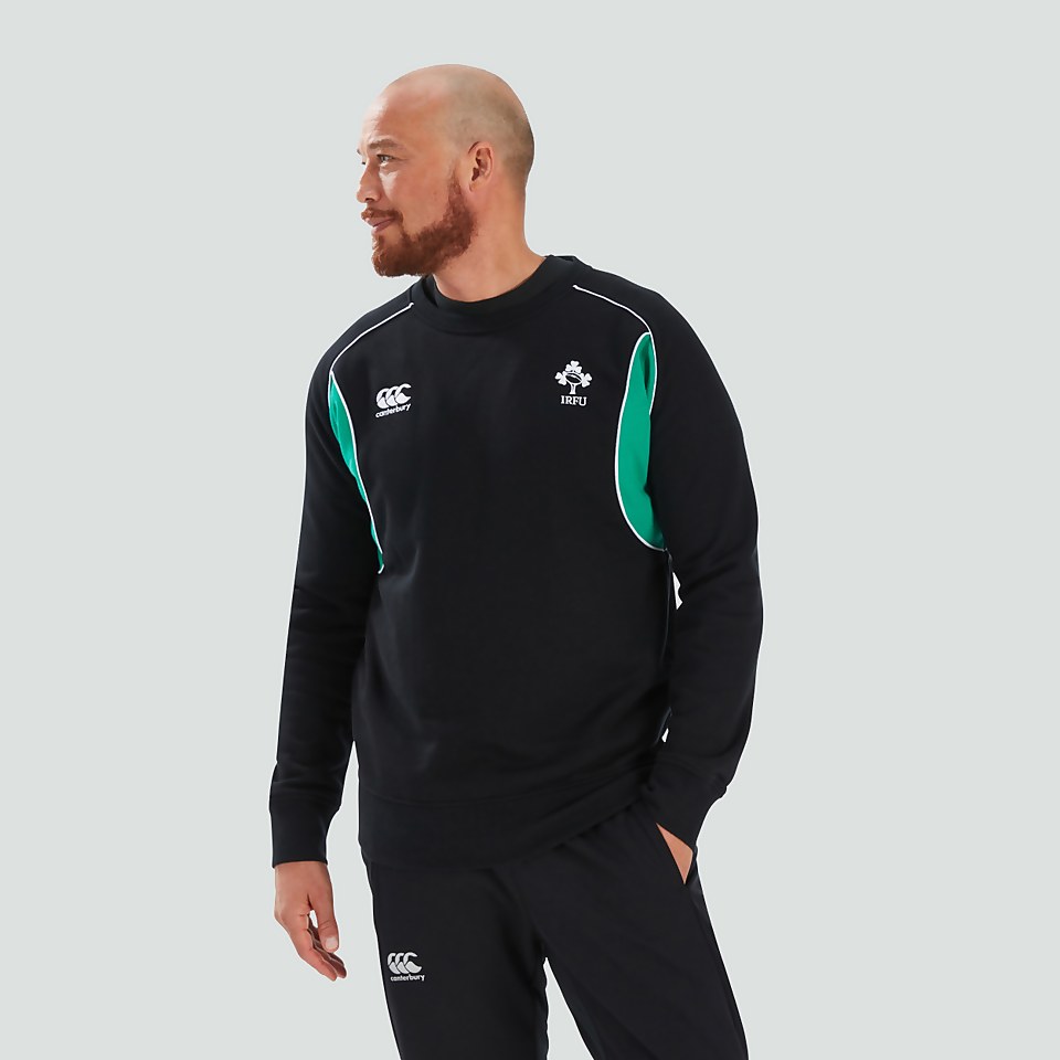 MENS IRELAND CLASSIC CREW SWEATSHIRT BLACK/GREEN