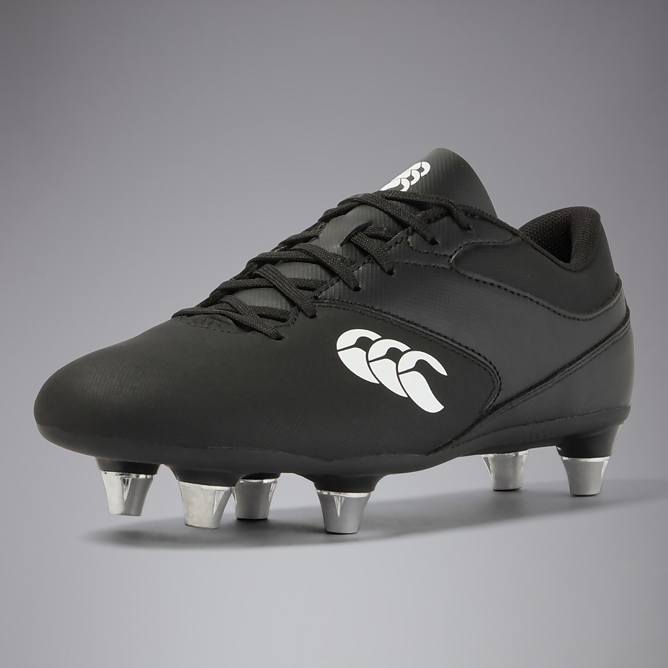 JUNIOR UNISEX PHOENIX RAZE SOFT GROUND BOOTS BLACK/WHITE