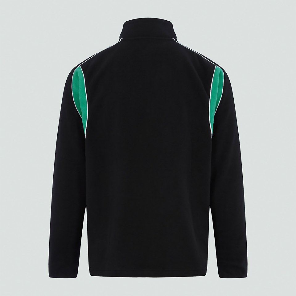 MENS IRELAND CLASSIC 1/4 ZIP FLEECE BLACK/GREEN