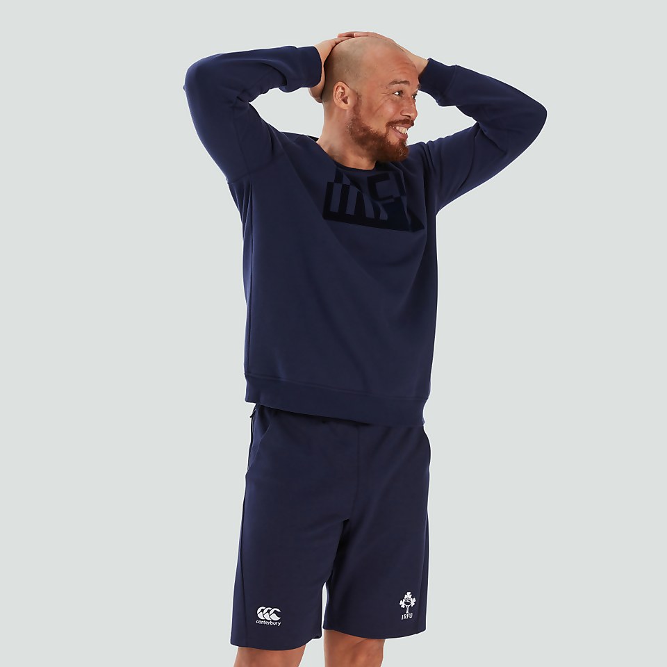 ADULT UNISEX IRELAND CREW NECK SWEATSHIRT BLUE