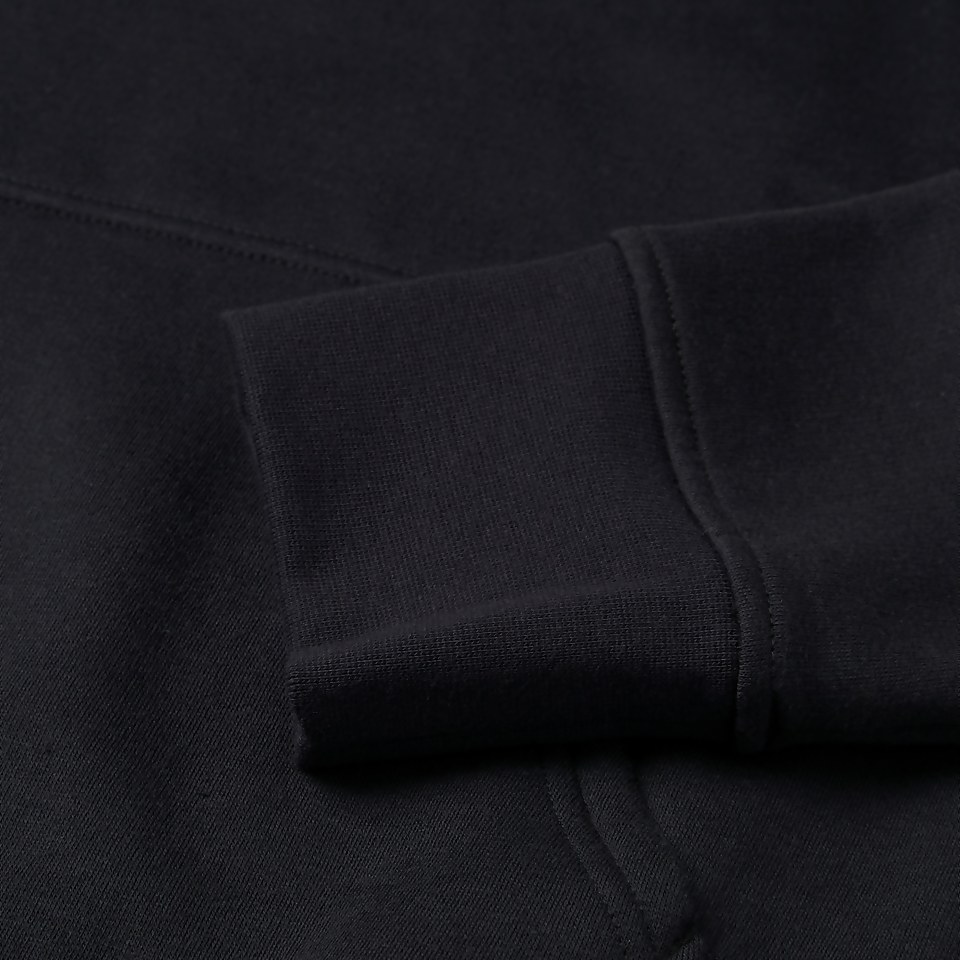 MENS FLEECE HOODY BLACK/GREY