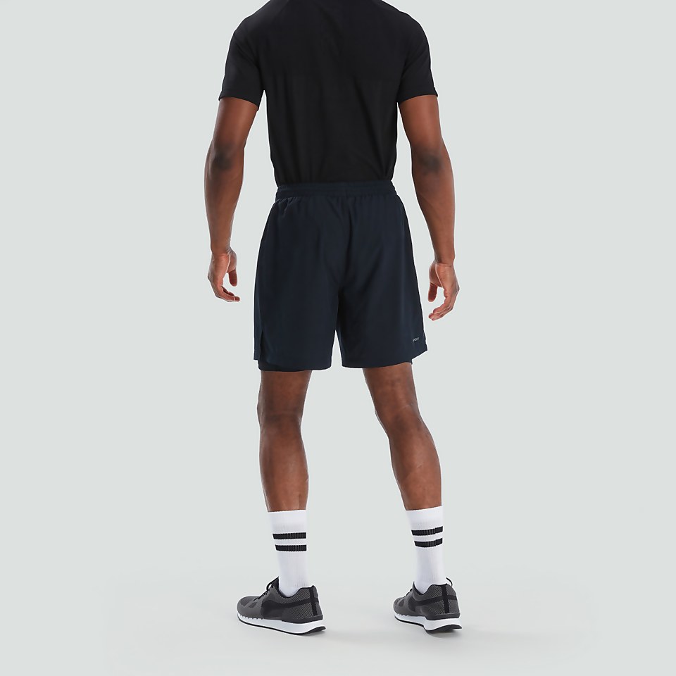 MENS VAPODRI 2 IN 1 SHORT BLACK/GREY