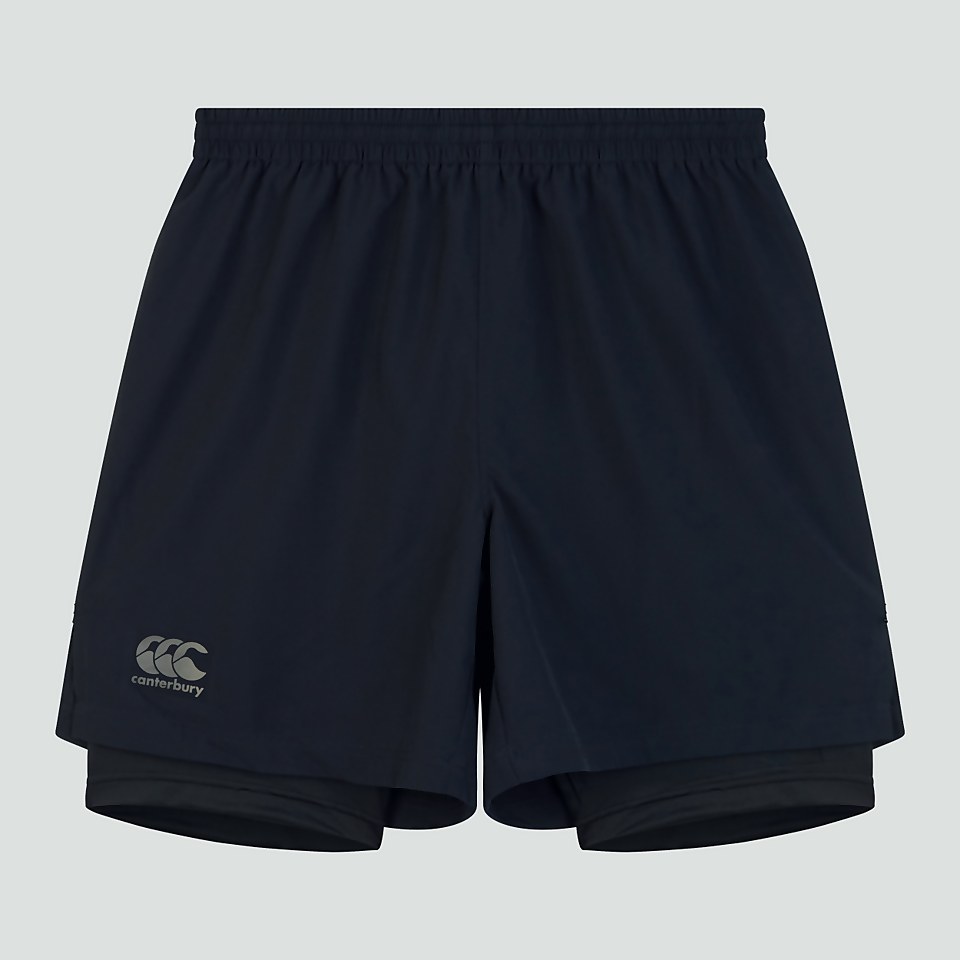 MENS VAPODRI 2 IN 1 SHORT BLACK/GREY