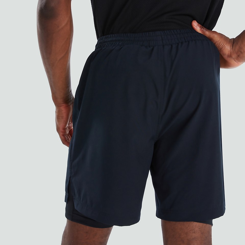 MENS VAPODRI 2 IN 1 SHORT BLACK/GREY