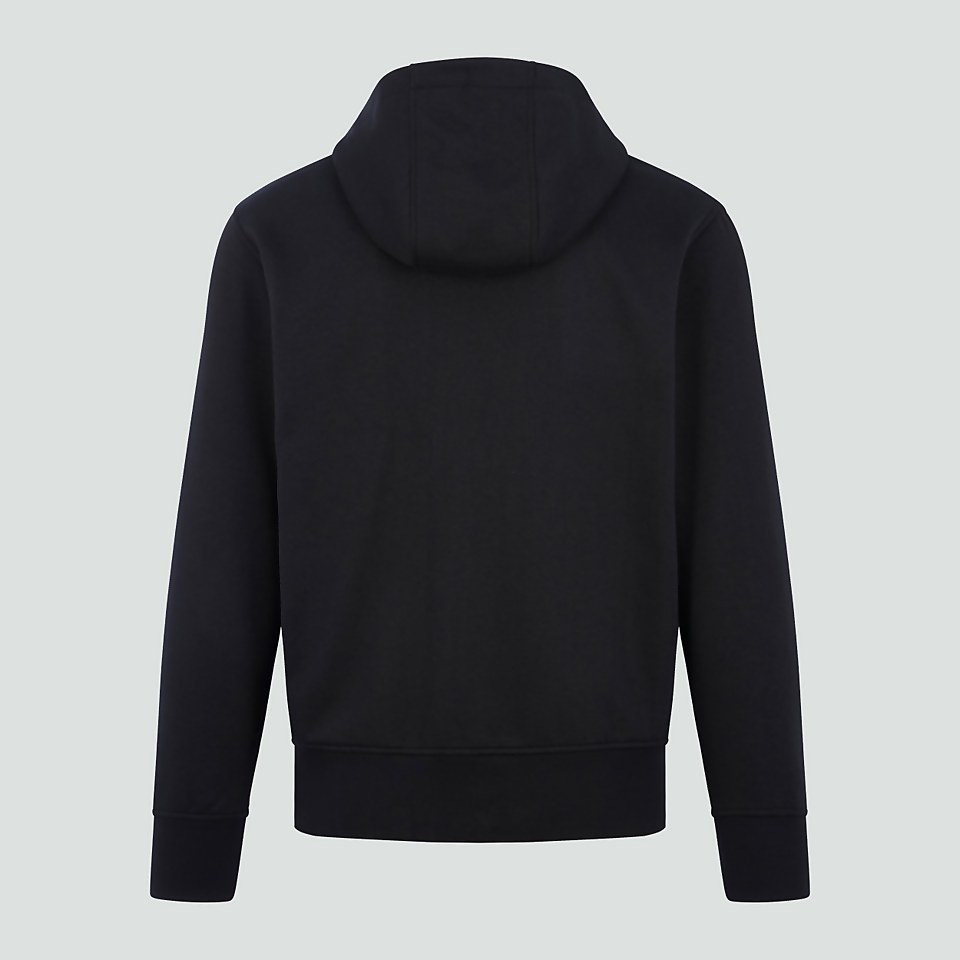 MENS FULL ZIP HOODY BLACK/GREY