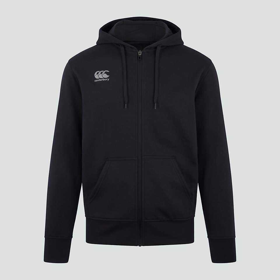 MENS FULL ZIP HOODY BLACK/GREY