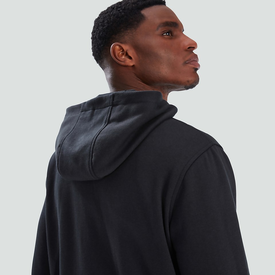 MENS FULL ZIP HOODY BLACK/GREY