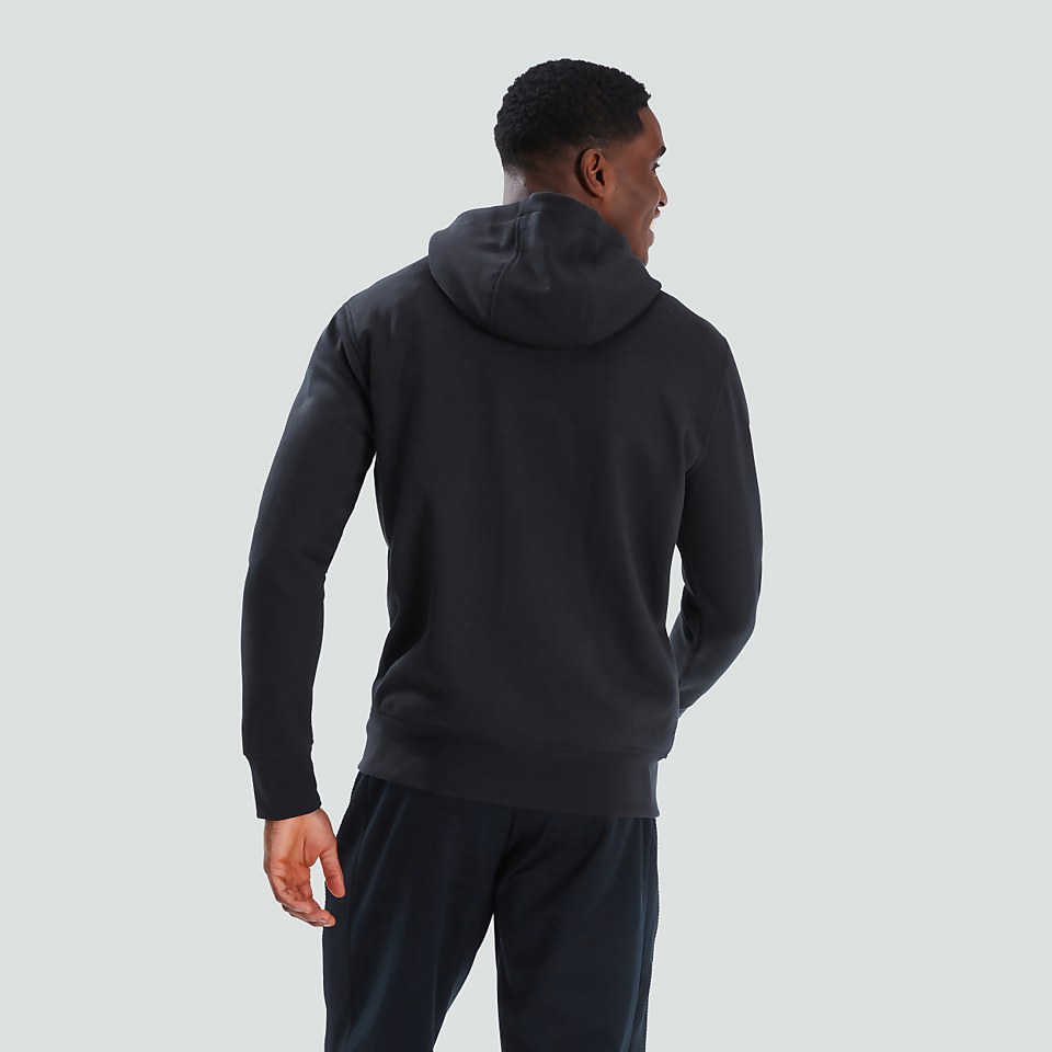 MENS FULL ZIP HOODY BLACK/GREY