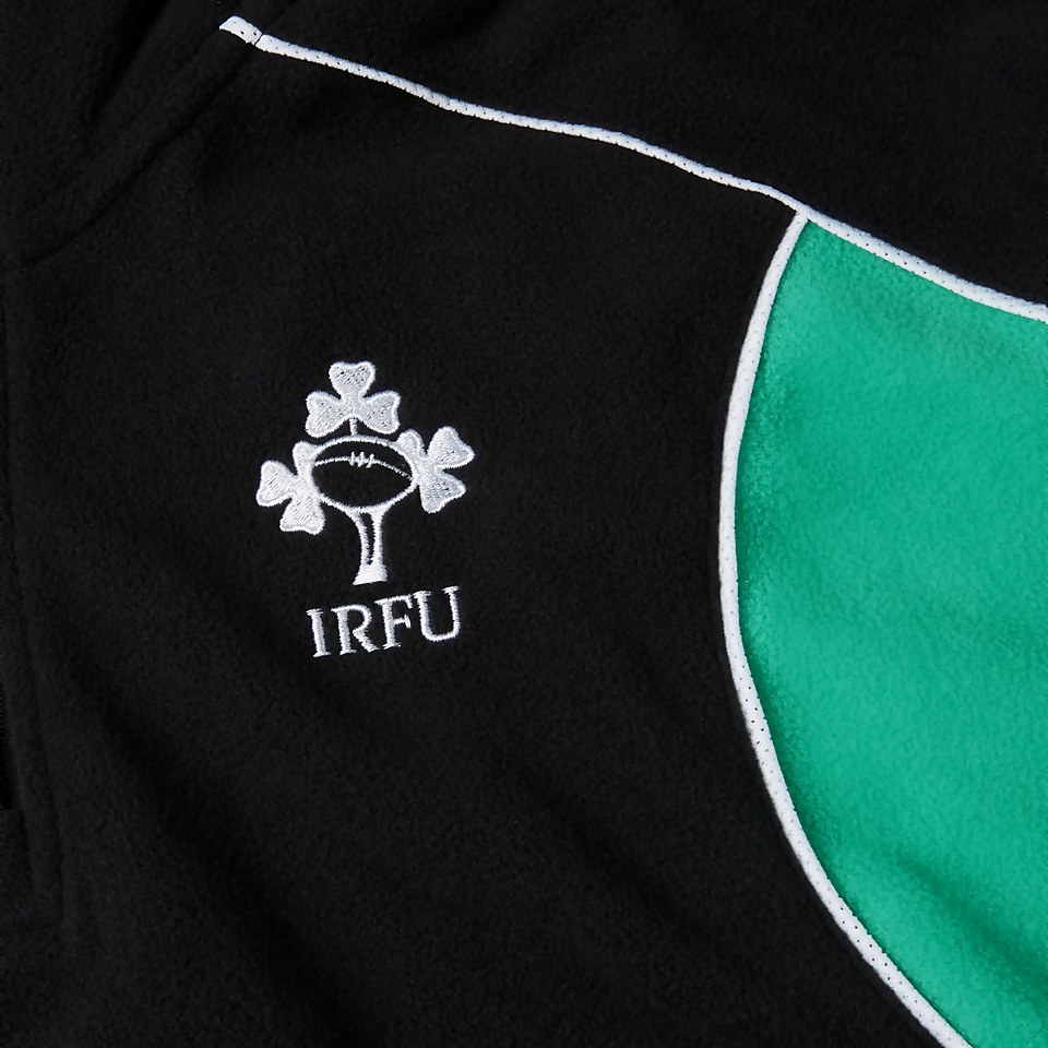 JUNIOR UNISEX IRELAND CLASSIC 1/4 ZIP FLEECE BLACK/GREEN