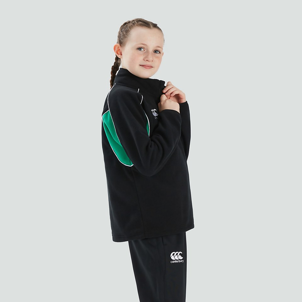 JUNIOR UNISEX IRELAND CLASSIC 1/4 ZIP FLEECE BLACK/GREEN