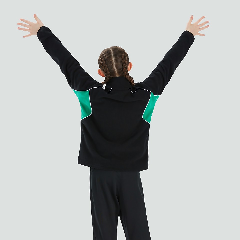 JUNIOR UNISEX IRELAND CLASSIC 1/4 ZIP FLEECE BLACK/GREEN
