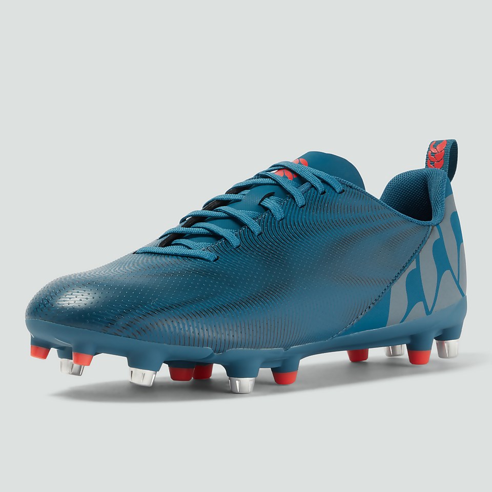 ADULT UNISEX SPEED TEAM SOFT GROUND BOOTS BLUE/GREY/ORANGE