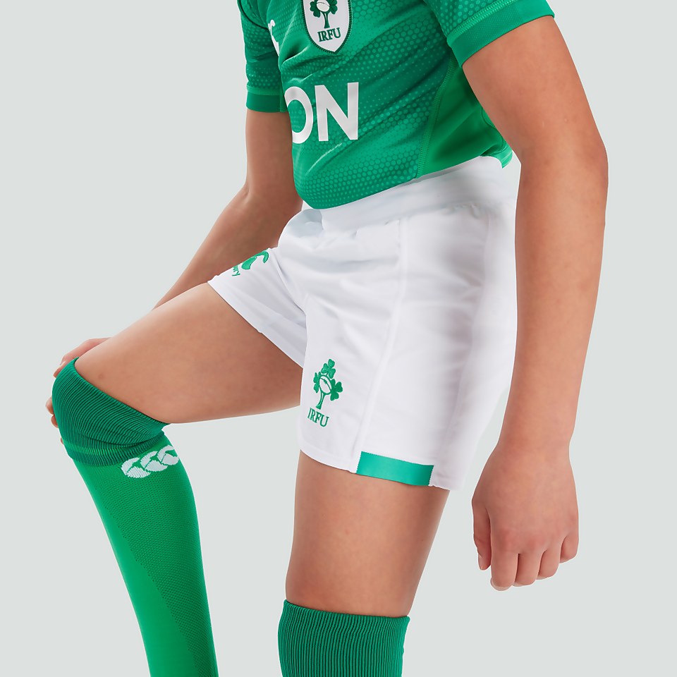 JUNIOR UNISEX IRELAND HOME MATCH SHORTS WHITE