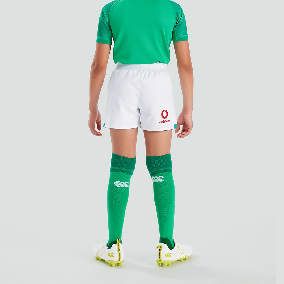 JUNIOR UNISEX IRELAND HOME MATCH SHORTS WHITE