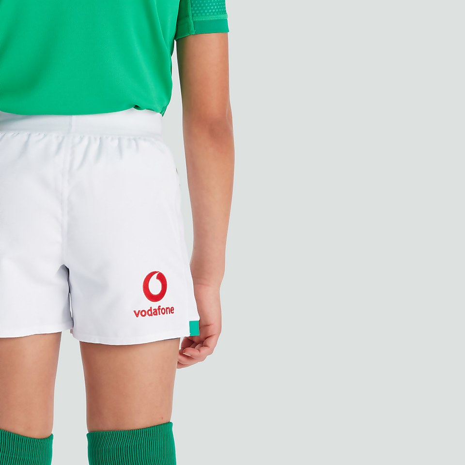 JUNIOR UNISEX IRELAND HOME MATCH SHORTS WHITE