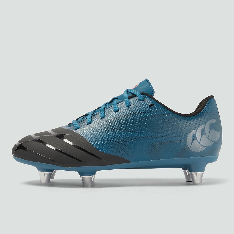 JUNIOR UNISEX PHOENIX TEAM SOFT GROUND BOOTS BLUE/BLACK/ORANGE